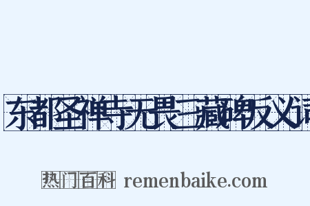 东都圣禅寺无畏三藏碑反义词是什么意思的图片
